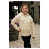 CHILDRENS HOODED ZIP ARAN STYLE CARDIGAN WITH POCKETS|KIDS|Irish Handcrafts 2