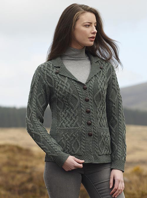 Aran online style cardigans