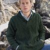 Shawl Collar Mans Traditional Aran Sweater|Aran Sweaters Men|Irish Handcrafts 2