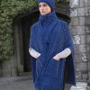 Irish Cable Pattern Pocket Shawl Irish wool shawl Irish Handcrafts 1