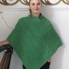 Aran Pattern Poncho Cape