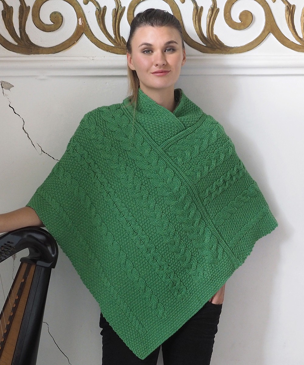 Irish Pure Wool Button Poncho – The Celtic Ranch