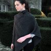 Aran Pattern Poncho Cape Aran Sweaters Irish Handcrafts -1