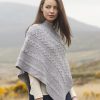 Aran Pattern Poncho Cape Aran Sweaters Irish Handcrafts -1