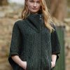 Aran Funnel Neck Poncho Jacket|Aran Style Ponchos|Irish Handcrafts 2