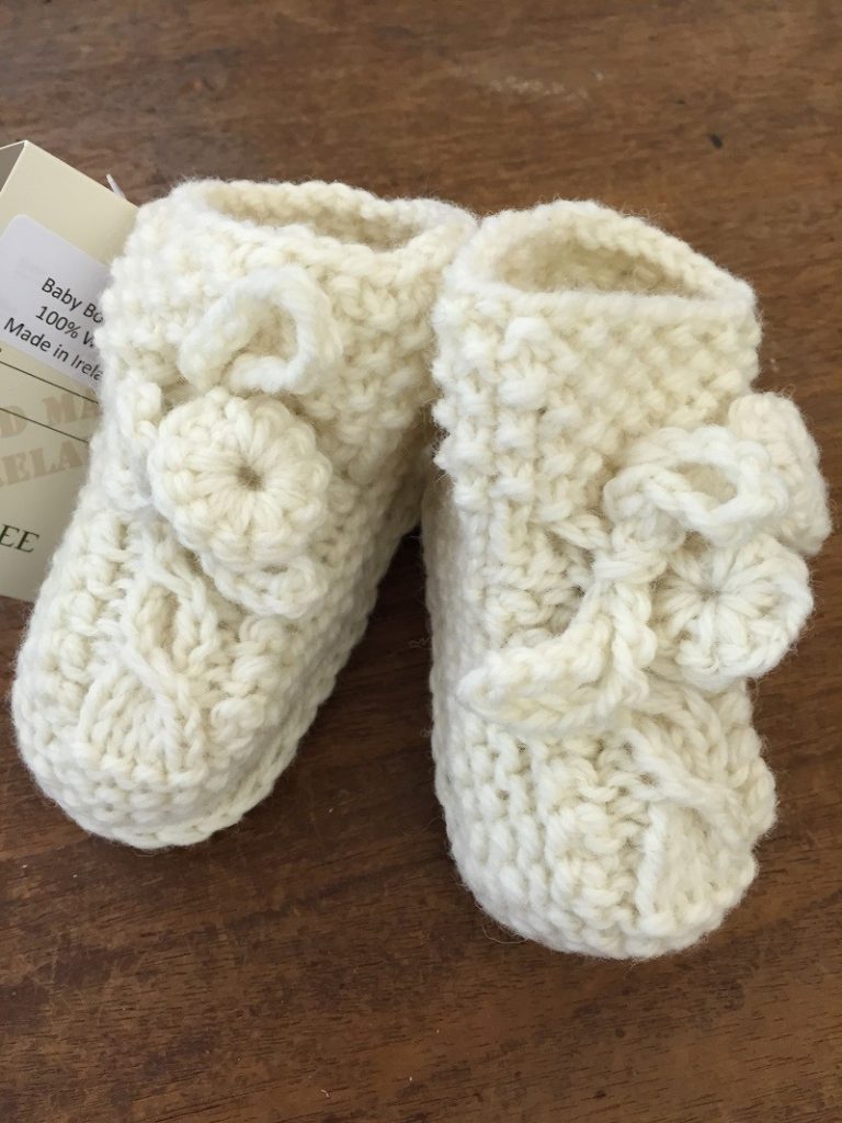 Handknitted Aran Baby Bootees|Kids|Handknitted Arans|Irish Handcrafts