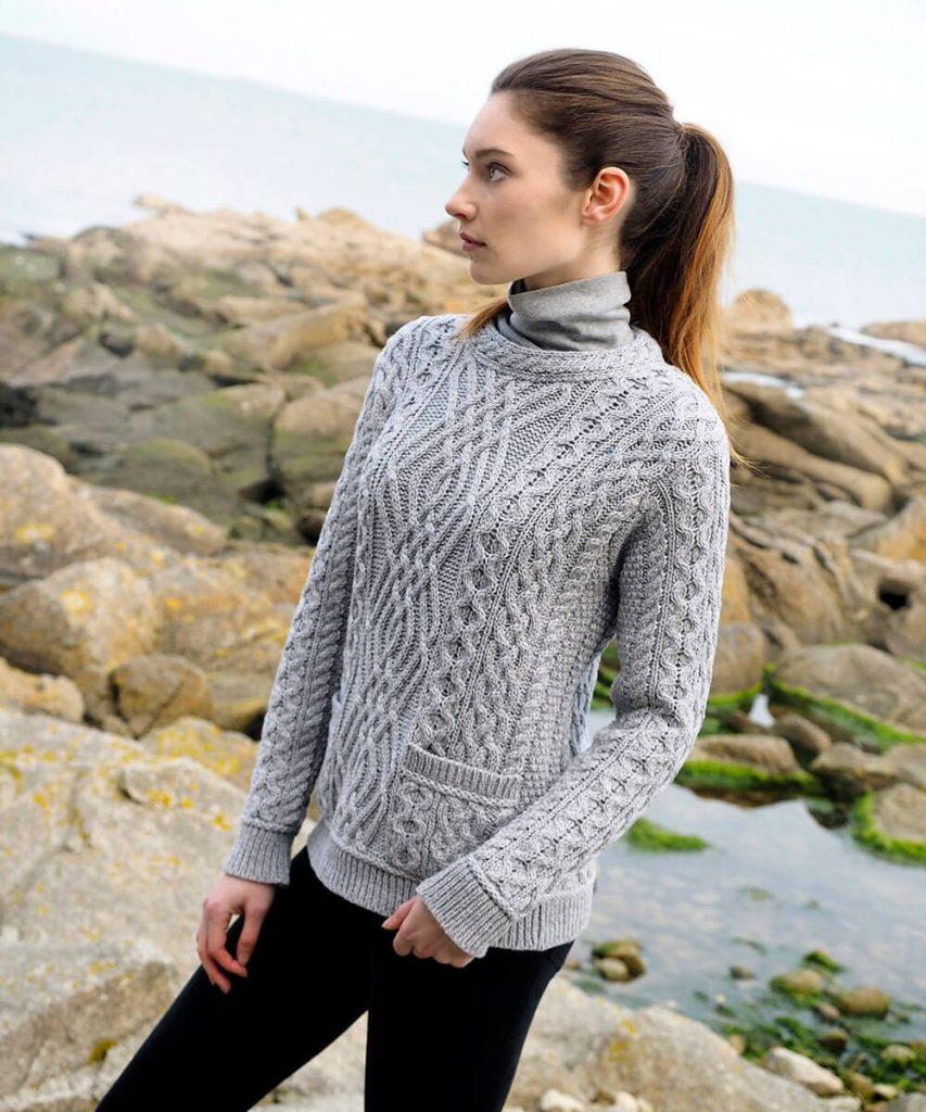 Aran Cable Neck Sweater