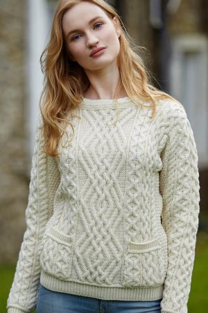 Aran Cable Neck Sweater