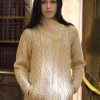 Aran Patterned Three Buttoned Jacket|Aran Sweaters Women|Irish Handcrafts 1