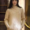 Aran Patterned Three Buttoned Jacket|Aran Sweaters Women|Irish Handcrafts 1