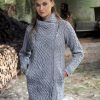 Aran Zipper Coat|Modern Irish Fisherman Knitwear|Irish Handcrafts-2