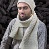 Cable Knitted Honeycomb Scarf 1