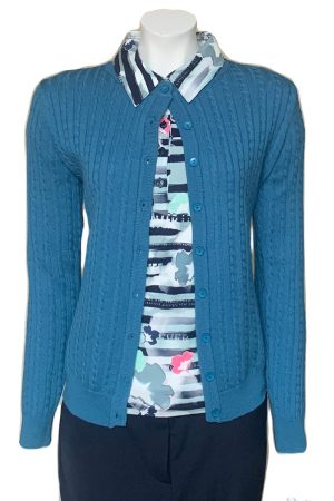 Castle of Ireland Sea Green Baby Cable Cardigan|Castle Knitwear|Irish Handcrafts -1