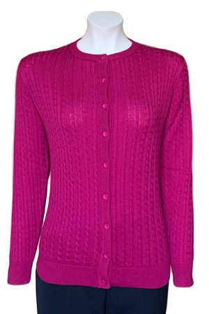 Castle of Ireland Bordeaux Baby Cable Cardigan 1|Castle Knitwear|Irish Handcrafts -1