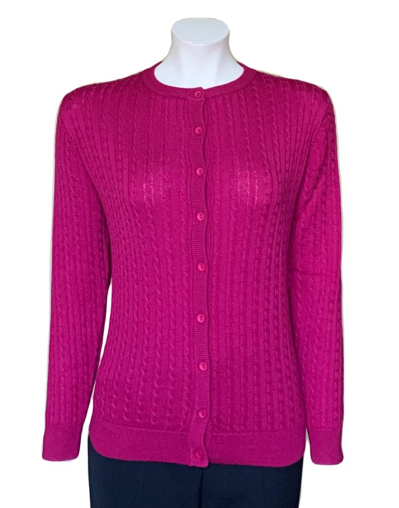 Castle of Ireland Bordeaux Baby Cable Cardigan 1|Castle Knitwear|Irish Handcrafts -1