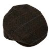 Tweed Cap Dark Brown Green Herringbone TCH58|Tweed Caps|Irish Handcrafts