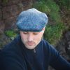 Tweed Cap Blue Herringbone Donegal TCH27