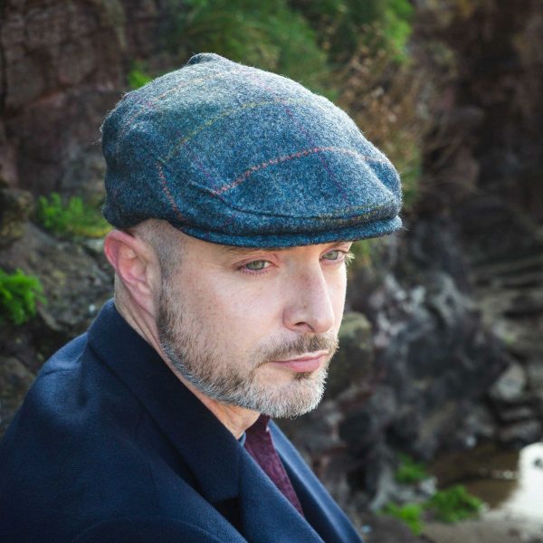 Tweed Cap Blue Windowpane TCH57