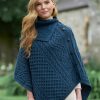 Aran Patterned Cowl Neck Po ncho|Irish Ponchos & Capes|Irish Handcrafts 1