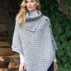 Aran Patterned Cowl Neck Poncho|Irish Ponchos & Capes|Irish Handcrafts 4