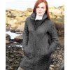 Aran Style Knitted Double Collar Coat
