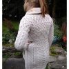 Aran Style Knitted Double Collar Coat