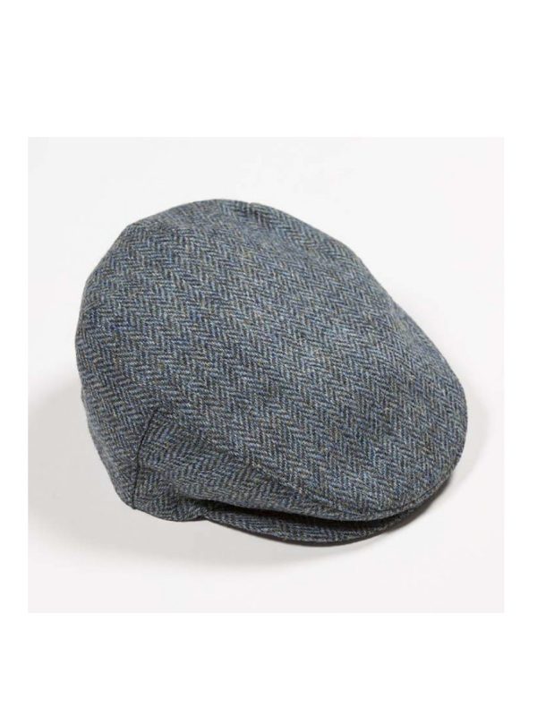 Tweed Cap Blue Green Herringbone TCH74