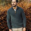 Half Zip Fishermans Rib Sweater