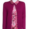 Castle Knitwear Cranberry Baby Cable Lumbar Cardigan|Castle Knitwear|Irish Handcrafts -1