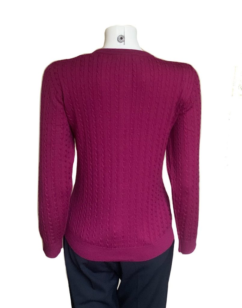 Castle Knitwear Cranberry Baby Cable Lumbar Cardigan|Castle Knitwear|Irish Handcrafts -3