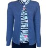 Castle Knitwear Denim Baby Cable Lumbar Cardigan -1
