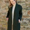 Aran Knit Edge To Edge Coat With Celtic Braid|Aran Cardigans|Irish Handcrafts -1