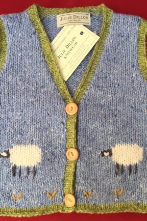 Childs Handmade Sheep Waistcoat|Julie Dillon Knitwear|Irish Handcrafts 1