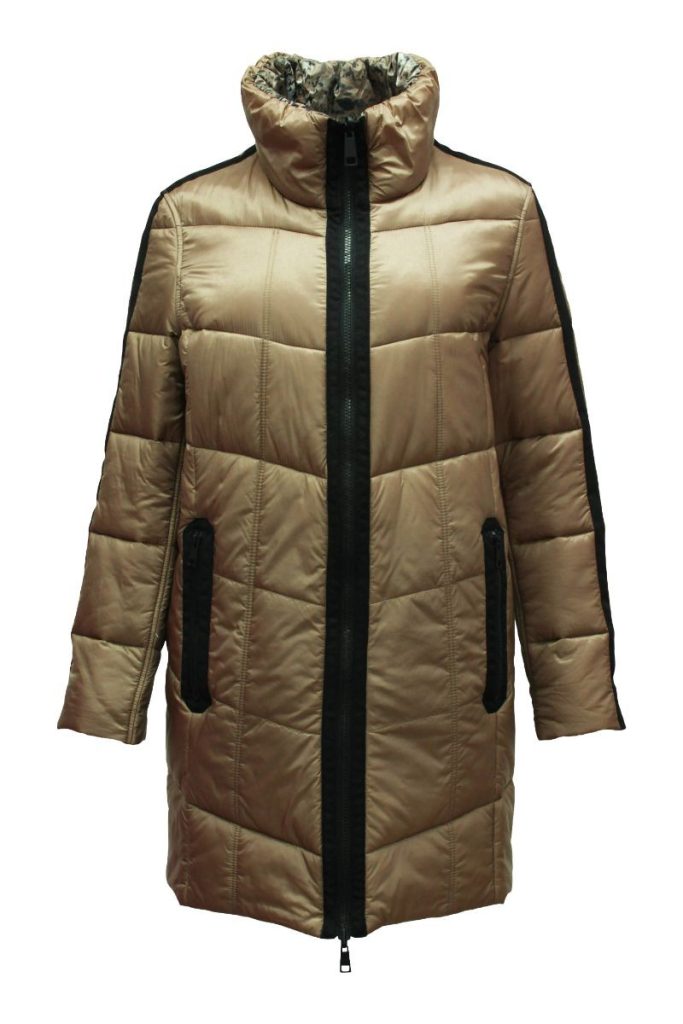 Lebek Quilted Long Jacket Reversible Bronze|Outerwear|Irish Handcrafts 1