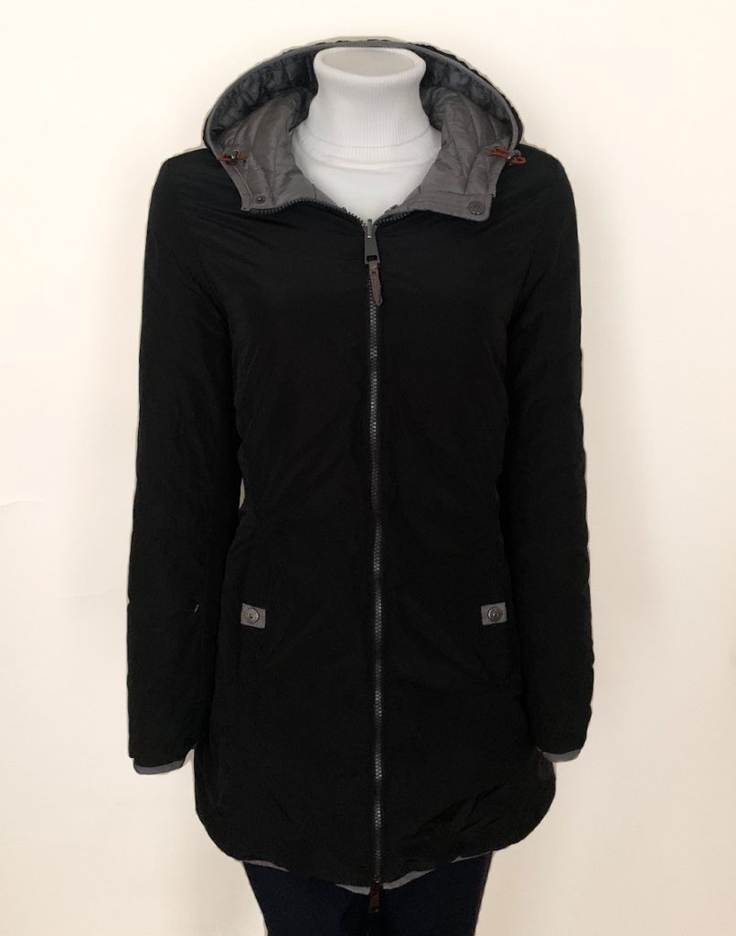 Lebek Reversible Long Jacket Steel Grey