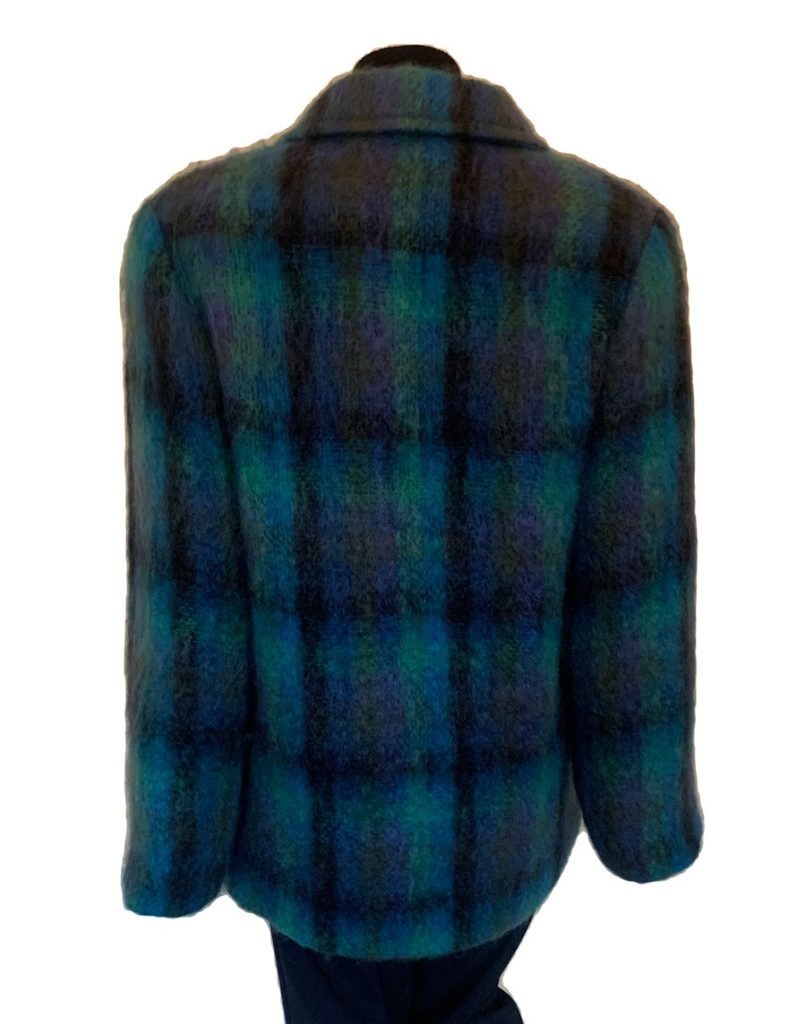Donegal Design Short Mohair Coat Blue|Irish Made|Irish Handcrafts 3