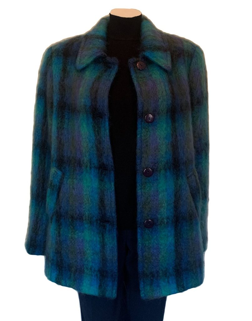 Donegal Design Short Mohair Coat Blue|Irish Made|Irish Handcrafts 2