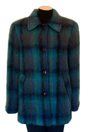 Donegal Design Short Mohair Coat Blue|Irish Made|Irish Handcrafts 1