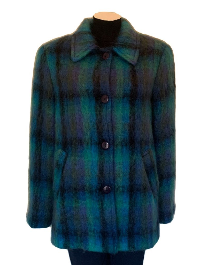 Donegal Design Short Mohair Coat Blue|Irish Made|Irish Handcrafts 1