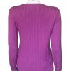 Castle of Ireland Magenta Baby Cable V neck|Castle Knitwear|Irish Handcrafts 2