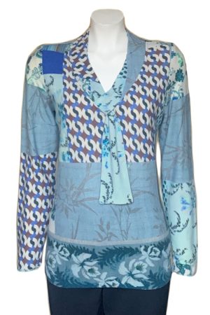 Olga Santoni v neck spring top|Olga Santoni Clothing|Irish Handcrafts 1