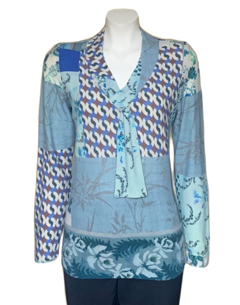 Olga Santoni v neck spring top|Olga Santoni Clothing|Irish Handcrafts 1