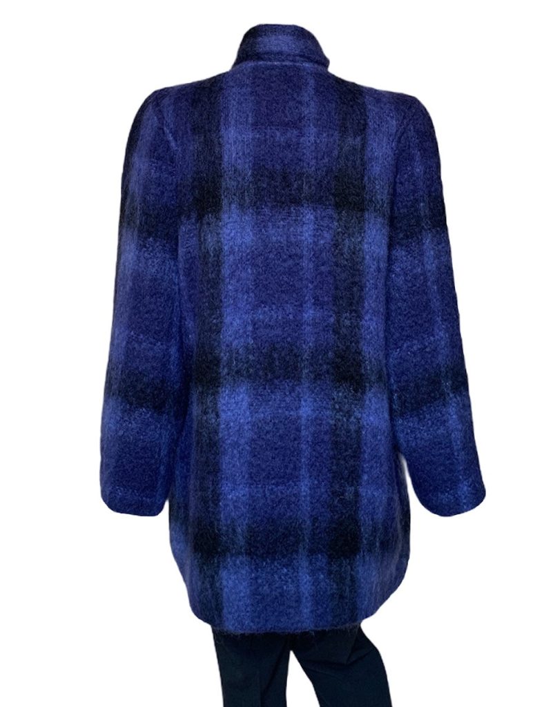 Donegal Design Mohair Midnight Blue Coat With Scarf |Mohair Coats|Irish Handcrafts 2