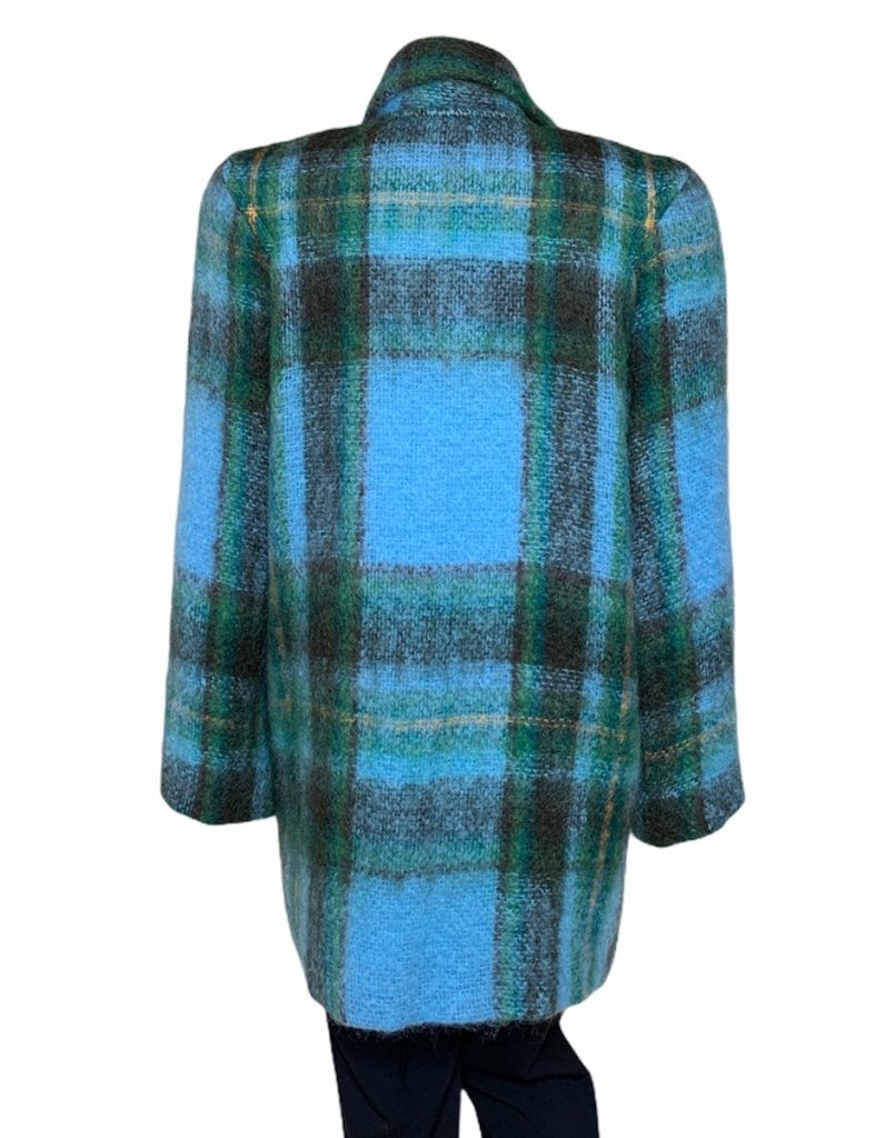 Donegal Design Mohair Green & Blue Coat With Scarf|Irish Handcrafts 2
