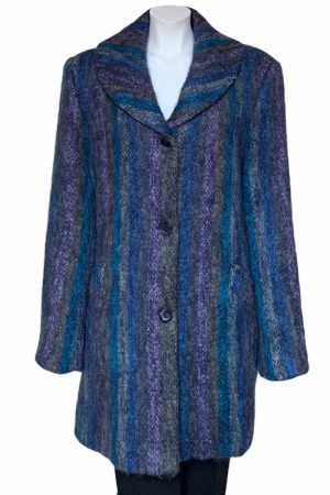 Donegal Design Heather stripe Mohair Coat|Mohair Coats|Irish Handcrafts 1