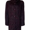 Donegal Design Aubergine Mohair Coat with scarf |Irish Handcrafts 2