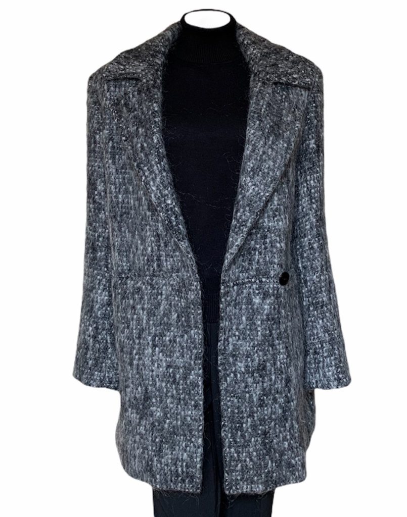 Donegal Design Grey Mohair Coat|Mohair Coats|Irish Handcrafts 1