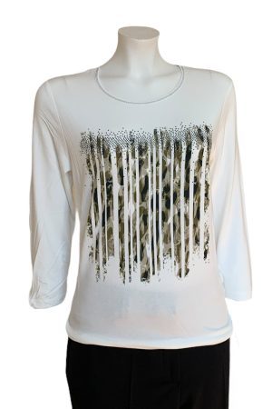 Lebek Striped Abstract Print Top|Lebek Clothing|Irish Handcrafts 1