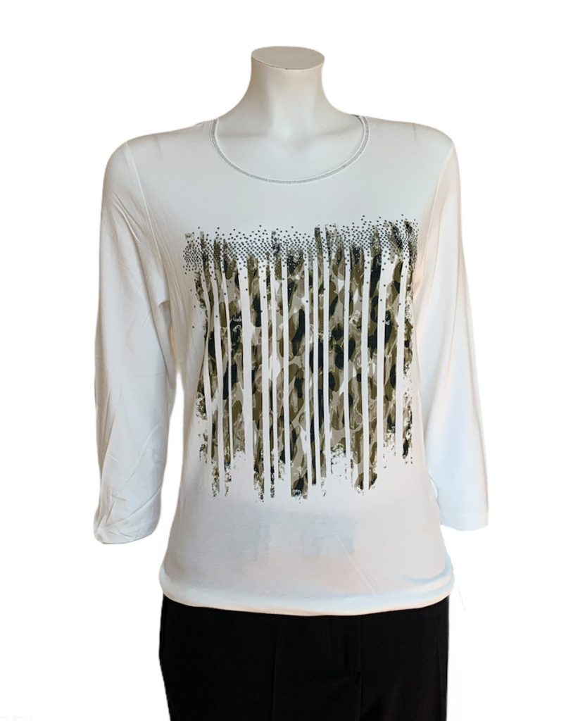 Lebek Striped Abstract Print Top|Lebek Clothing|Irish Handcrafts 1