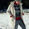 Lebek Winter Coat Hood Fake Fleece